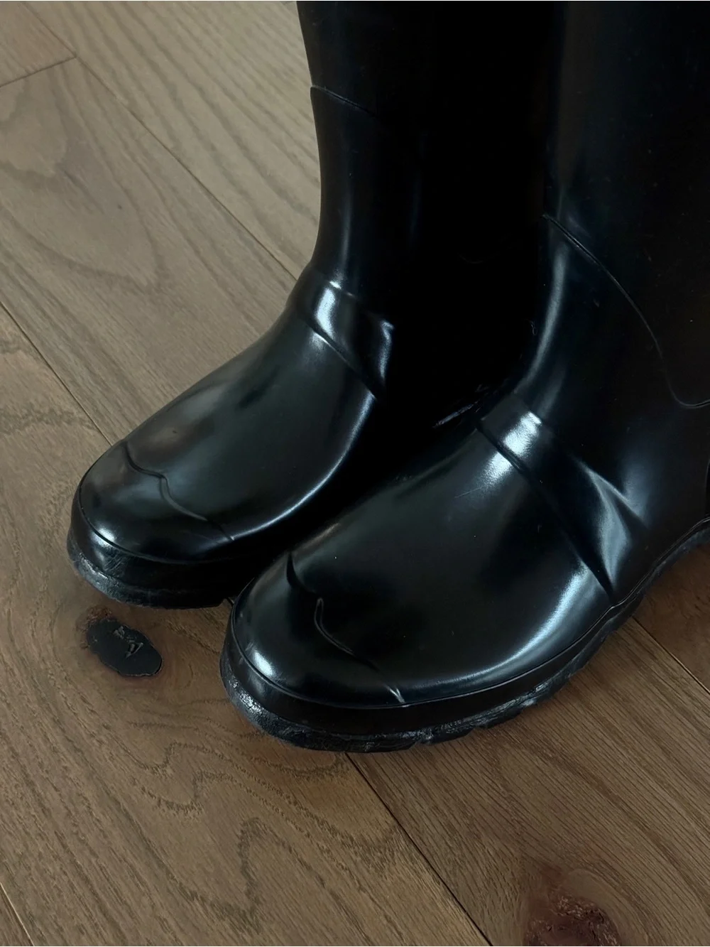 Hunter Tall Waterproof Rain Boots, Glossy Black Women's 8